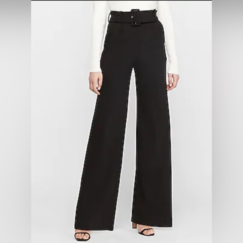 Express Black high waisted, wide leg pants NWOT